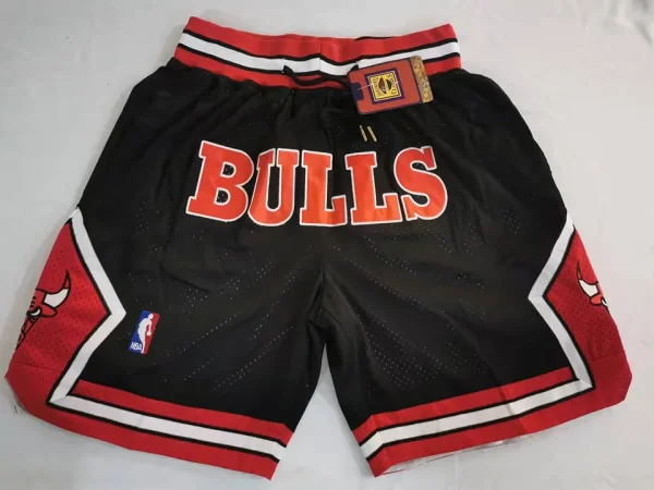 2023/24 Bulls B Round Head Black Four Bags NBA Pants