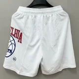 2023/24 76ers White NBA Cotton Pants