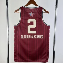 2023/24  ALL-STAR GILGEOUS-ALEXANDER #2 Red Top Quality Hot Pressing NBA Jersey
