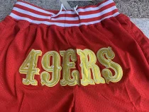 49ERS red Four Bags NBA Pants