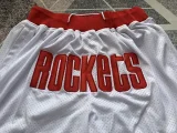 Rockets White Four Bags NBA Pants