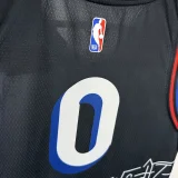2021 76ers MAXEY #0 Sapphire Blue City Edition NBA Jerseys 热压
