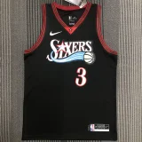 76ers IVERSON #3 Retro Black NBA Jerseys