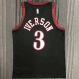 76ers IVERSON #3 Retro Black NBA Jerseys