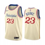 2024 76ers BURKE #23 Khaki NBA Jerseys
