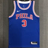 76ers IVERSON #3 Retro Blue NBA Jerseys