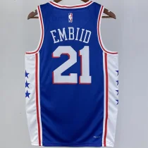 2023/24 76ers EMBIID #21 Blue NBA Jerseys 热压