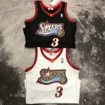 1997/98 76ers IVERSON #3 Retro White NBA Jerseys热压