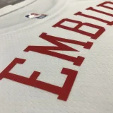 76ers EMBIID #21 City Edition White NBA Jerseys