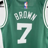 2025 Celtics BROWN #7 Green Kids NBA Jersey