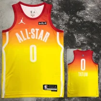 2023 ALL STAR TATUM #0 Yellow Top Quality Hot Pressing NBA Jersey