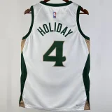 2023/24 Celtics HOLIDAY #4 White City Edition NBA Jerseys
