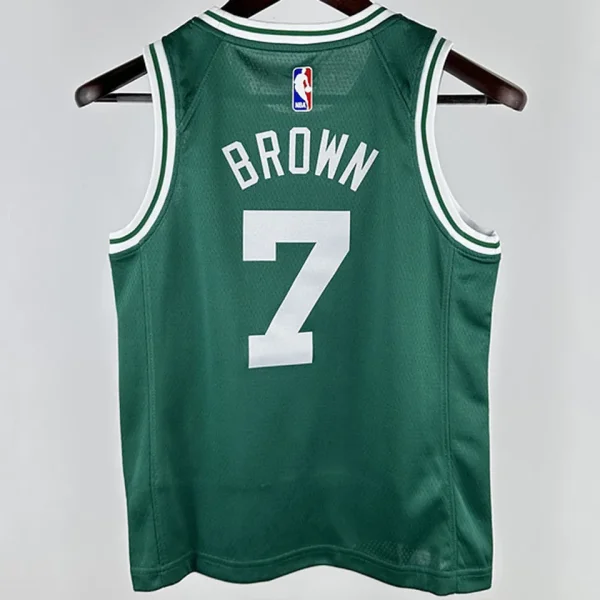 2025 Celtics BROWN #7 Green Kids NBA Jersey