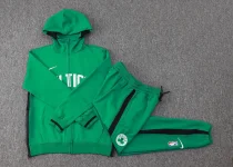 2024/25 Celtics Green Hoodie Zipper Jacket Tracksuit