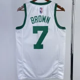 2023/24 Celtics BROWN #7 White Retro NBA Jerseys 热压