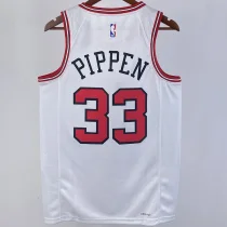 2023/24 Bulls PIPPEN #33 White NBA Jerseys