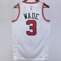 2023/24 Bulls WADE #3 White NBA Jerseys