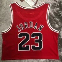 Bulls JORDAN #23 Retro Red NBA Girl Jersey
