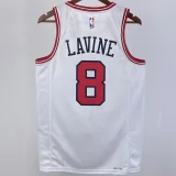 2023/24 Bulls LAVINE #8 White NBA Jerseys