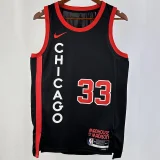2023/24 Bulls PIPPEN #33 Black City Edition NBA Jerseys