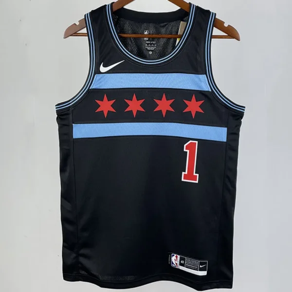 2023/24 Bulls ROSE #1 Black City Edition NBA Jerseys