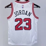 Bulls JORDAN #23 White Kids NBA Jersey