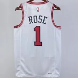 2023/24 Bulls ROSE #1 White NBA Jerseys