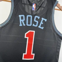 2023/24 Bulls ROSE #1 Black City Edition NBA Jerseys