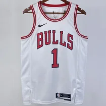 2023/24 Bulls ROSE #1 White NBA Jerseys