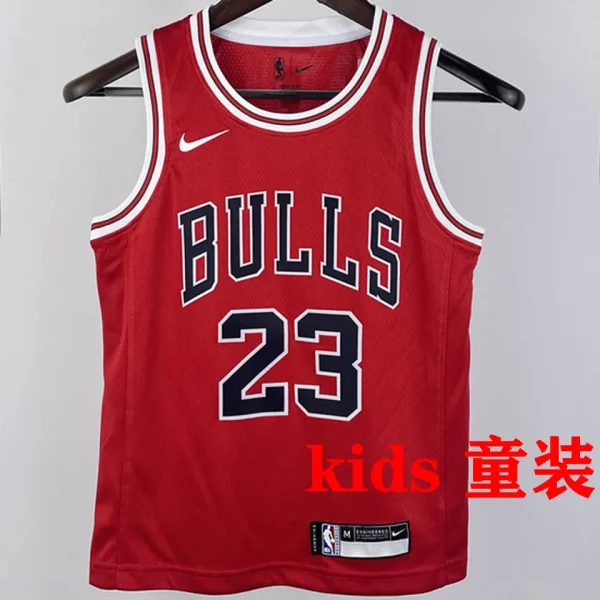 Bulls JORDAN #23 Red Kids NBA Jersey