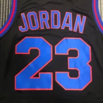 JORDAN # 23 Tune Squad Concept Black NBA Jerseys Hot Pressed