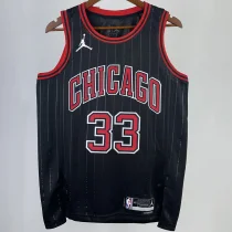 2023/24 Bulls PIPPEN #33 Black NBA Jerseys