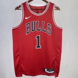 2023/24 Bulls ROSE #1 Red NBA Jerseys