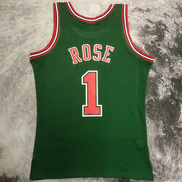 2008/09 Bulls ROSE #1 Retro Green NBA Jerseys热压