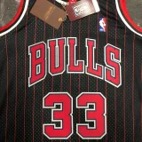 1997/98 Bulls PIPPEN #33 Black Retro NBA Jerseys 热压