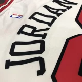 Bulls Jordan #23 White NBA Jerseys Hot Pressed