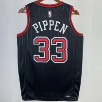 2023/24 Bulls PIPPEN #33 Black NBA Jerseys