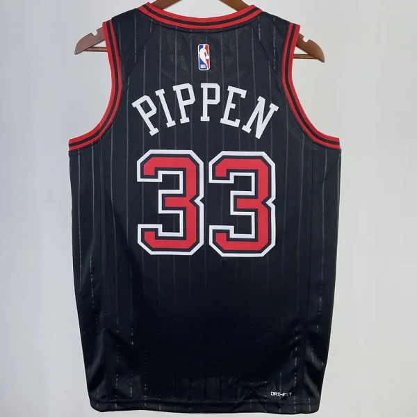 2023/24 Bulls PIPPEN #33 Black NBA Jerseys