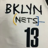 2021 Nets HARDEN #13 City Edition White NBA Jerseys Hot Pressed