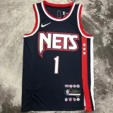 2023 Nets BRIDGES #1 White NBA Jerseys