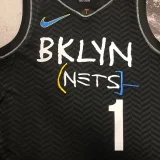 2023 Nets BRIDGES #1 Black NBA Jerseys