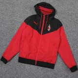 2023/24 AC Milan Red Black Windbreaker
