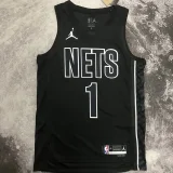 2023/24 Nets BRIDGES #1 Black NBA Jerseys