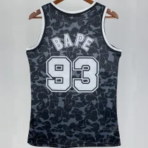 1993 Nets BAPE×M&N #93 Blue NBA Jerseys