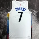Nets DURANT # 7 White City Edition NBA Jerseys