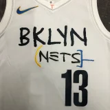 Nets HARDEN # 13 White City Edition NBA Jerseys