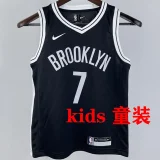 Nets DURANT #7 Bkacl Kids NBA Jersey