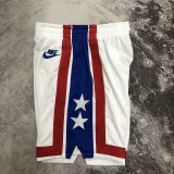 Nets White Retro NBA Pants