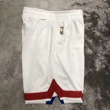 Nets White Retro NBA Pants