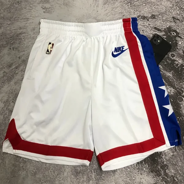 Nets White Retro NBA Pants